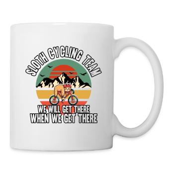 Funny Sloth Cycling Team We Will Get There - Mug - white - Right