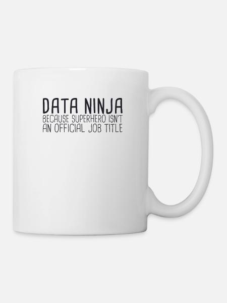 « Data Ninja Superhero | Science des données » - Mug blanc - blanc