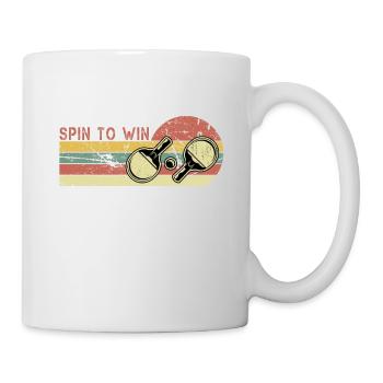 Spin pour gagner. Tennis de table, Ping Pong - Mug blanc - blanc - Droite