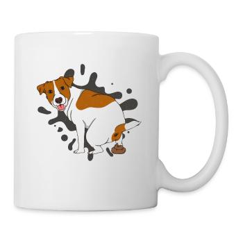 JACK RUSSELL TERRIER poops poop pile - Mug - white - Right