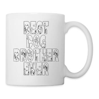 Meilleur frère de chien de tous les temps. Chien d’anniversaire frère - Mug blanc - blanc - Droite