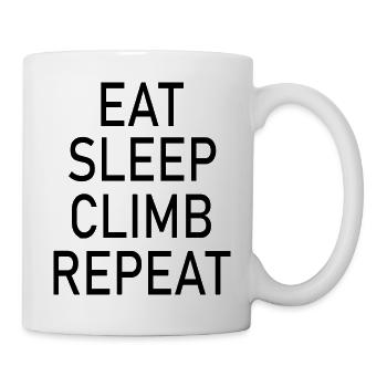 Bouldern Klettern Climbing - Tasse - Weiß - Rechts