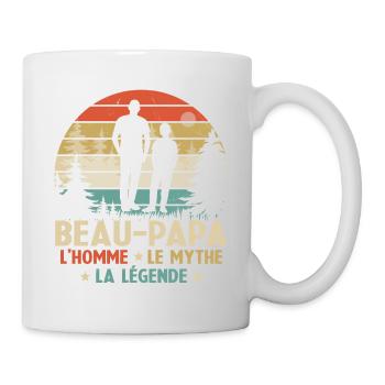 Beau-papa L'homme Le Mythe La Légende Cadeau - Mug blanc - blanc - Droite