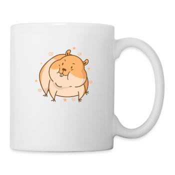 cute hamster rodent pet - Mug - white - Right