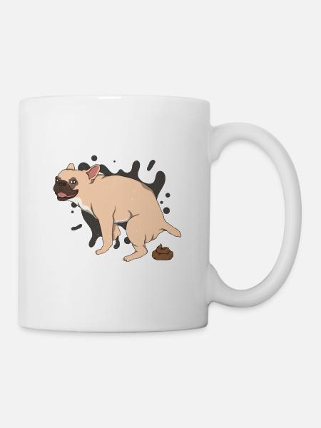 FRENCHIE poops piles of poop - Mug - white