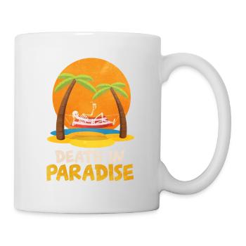 Vacances amusantes à la plage des squelettes de la mort au paradis - Mug blanc - blanc - Droite