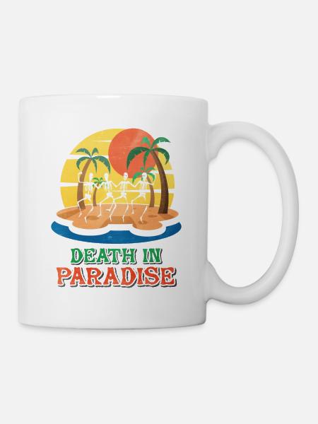 geschenk motiv death in paradise - Tasse - Weiß