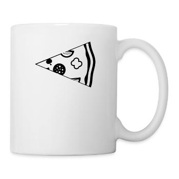 Pizza Pärchen Couple Shirt - Tasse - Weiß - Rechts