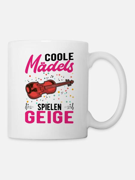 Coole Mädels spielen Geige Violine Geige - Tasse - Weiß