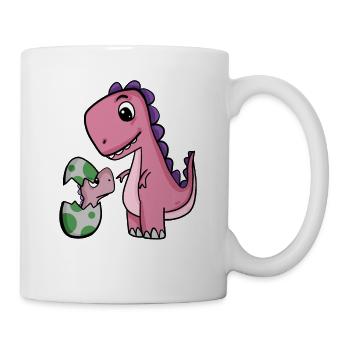 Dinosaurs with Baby Dinosaurs - Mug - white - Right