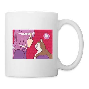 Juste une fille qui aime Anime et Cats Anime Merch - Mug blanc - blanc - Droite