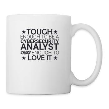 "Cybersecurity Analyst Crazy | Cybersecurity" - Tasse - Weiß - Rechts