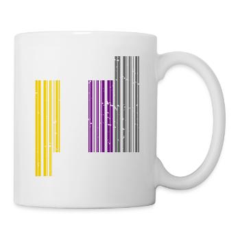 Nonbinary I LGBT Pride I Flag Barcode I Assume - Tasse - Weiß - Rechts
