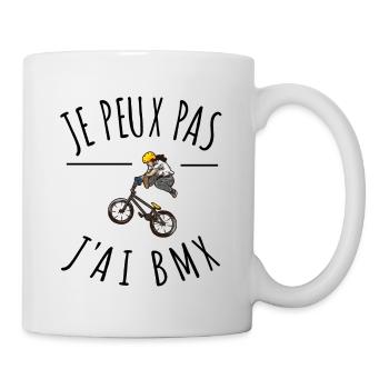 je peux pas j'ai bmx vélo cycliste rider freestyle - Mug blanc - blanc - Droite