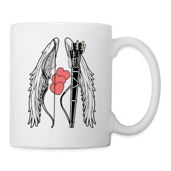 Schütze Pfeil Bogen Jagt Jäger Bogenschütze Liebe - Tasse - Weiß - Rechts