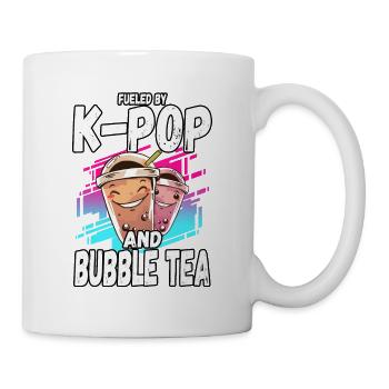 Drôle alimenté par la K-pop et le bubble tea Oppa South - Mug blanc - blanc - Droite