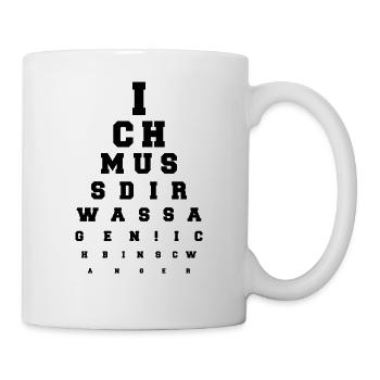 Ich bin Schwanger Sehtest Werdende Mutter - Tasse - Weiß - Rechts