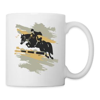 Design motif show jumping - Mug - white - Right