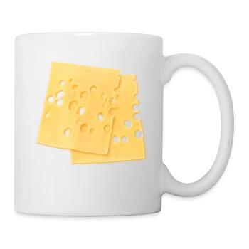 Eine Scheibe Käse für Toastbrot Frühstück - Tasse - Weiß - Rechts