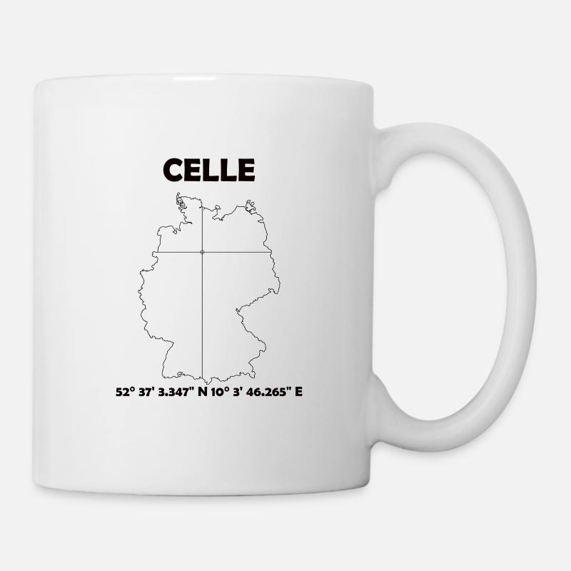 Celle Karte - Tasse - Weiß