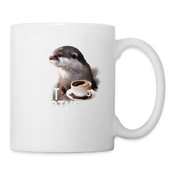 Funny Otter T-shirt - Just Another Day for Otter - Mug - white - Right