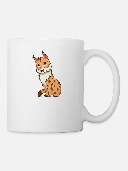 Kawaii Luchs - Tasse - Weiß