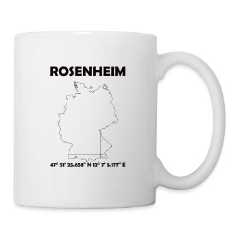 Rosenheim Karte - Tasse - Weiß - Rechts