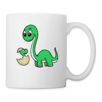 Dinosaurs with Baby Dinosaurs - Mug - white - Right