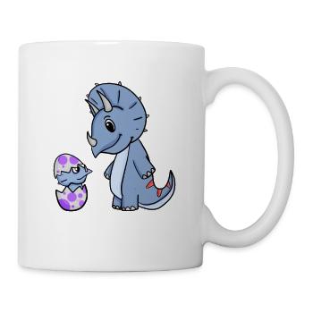 Dinosaurs with Baby Dinosaurs - Mug - white - Right