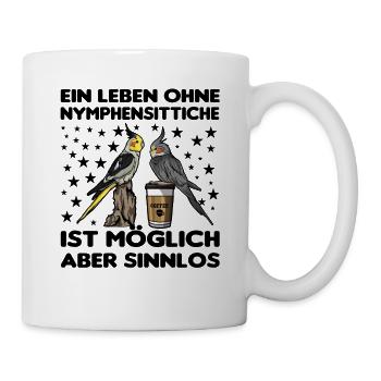 Nymphensittich - Tasse - Weiß - Rechts