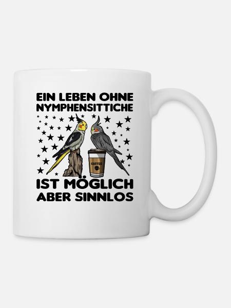 Nymphensittich - Tasse - Weiß