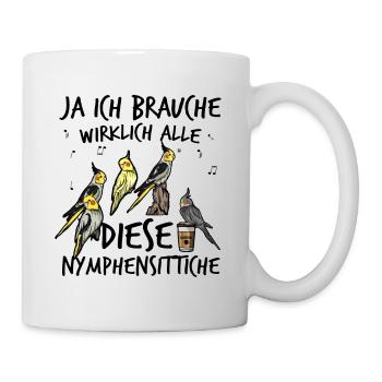 Nymphensittich - Tasse - Weiß - Rechts