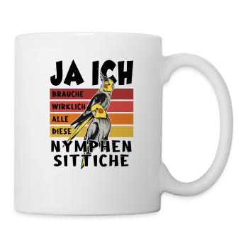 Nymphensittich - Tasse - Weiß - Rechts