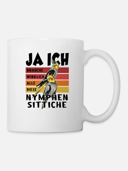 Nymphensittich - Tasse - Weiß