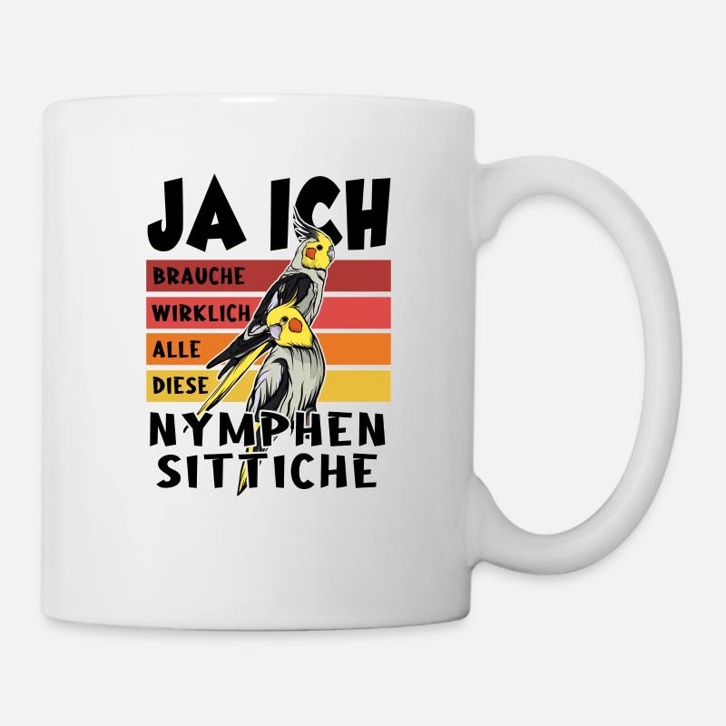 Nymphensittich - Tasse - Weiß