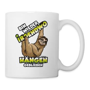 Lustiges Faultier mit Spruch - Tasse - Weiß - Rechts
