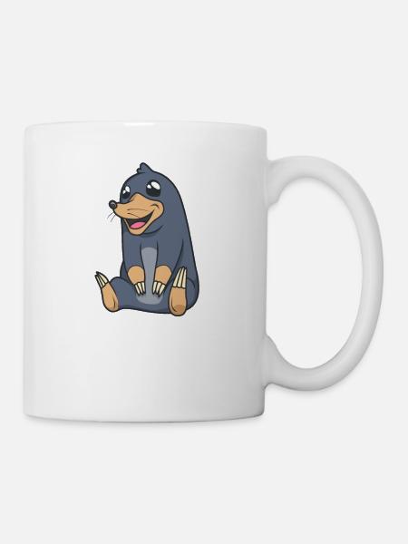 Kawaii Maulwurf - Tasse - Weiß