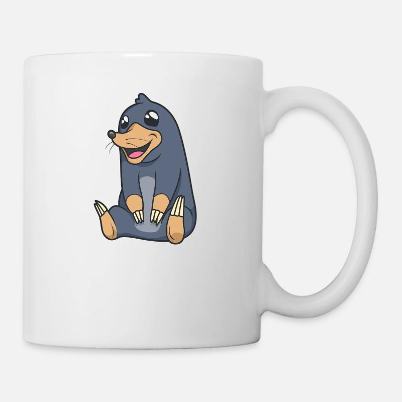 Kawaii Maulwurf - Tasse - Weiß