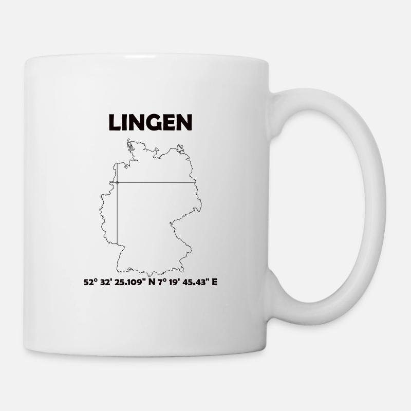 Lingen Karte - Tasse - Weiß