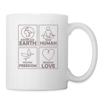 Religion Love Freedom Living People - Mug - white - Right