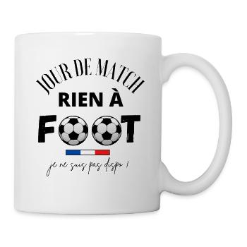 Humour football supporter, jour de match drôle - Mug blanc - blanc - Droite