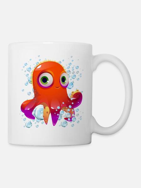 Bulles de poulpe - Mug blanc - blanc