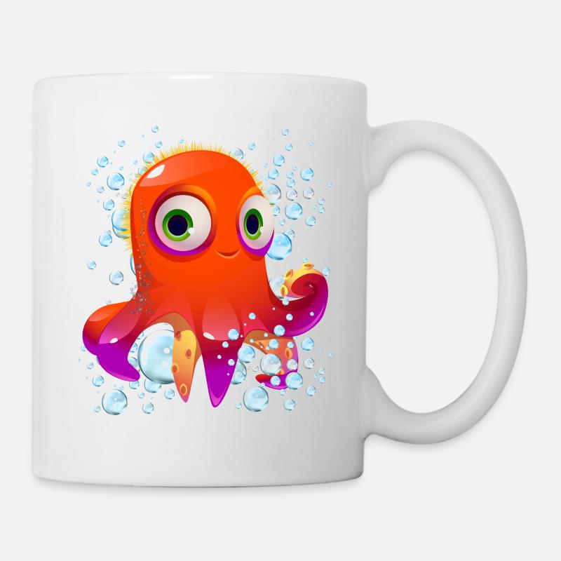 Bulles de poulpe - Mug blanc - blanc