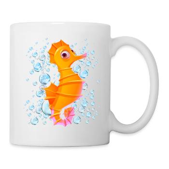 Sea Horse Bubbles - Mug - white - Right