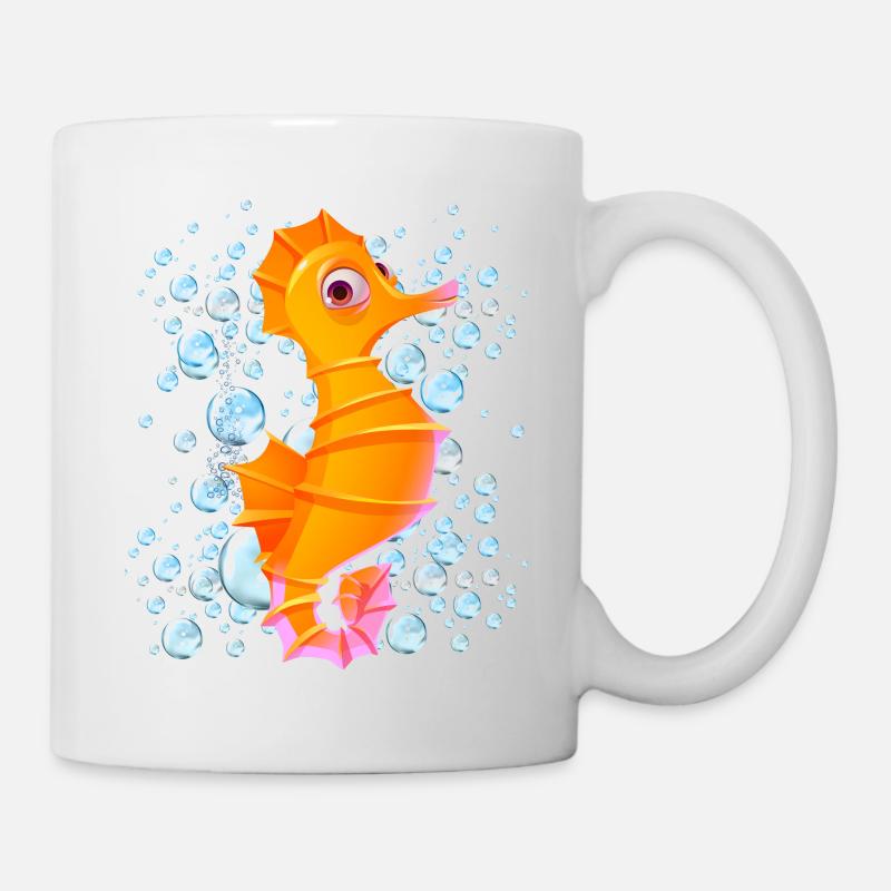 Seepferdchenblasen - Tasse - Weiß