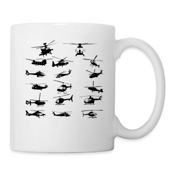 Helikopter Hubschrauber Heli Geschenk - Tasse - Weiß - Rechts