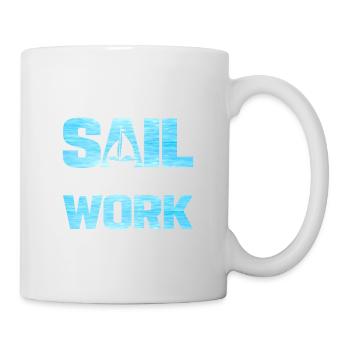 Born To Sail Forced To Work - Mug - white - Right