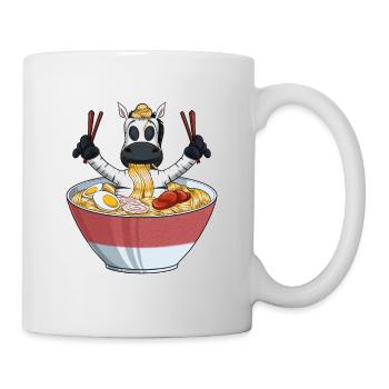 Kawaii Zebra Japanese Ramen Noodles I Otaku Anime - Mug - white - Right