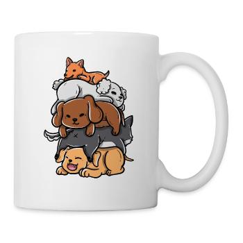 Sleeping Dogs Stack Anime Kawaii Puppy - Mug - white - Right