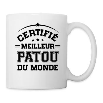 Cadeau Grand-Père Certifié meilleur Patou du Monde - Mug blanc - blanc - Droite